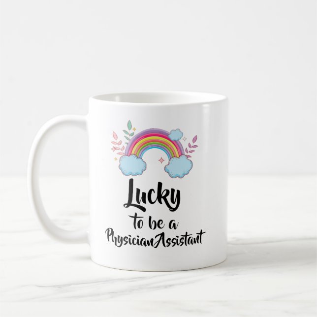 Heureux D'Être Un Médecin Assistant Mug (Gauche)