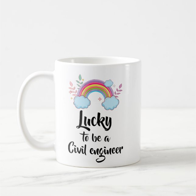 Heureux D'Être Un Mug D'Ingénieur Civil (Gauche)