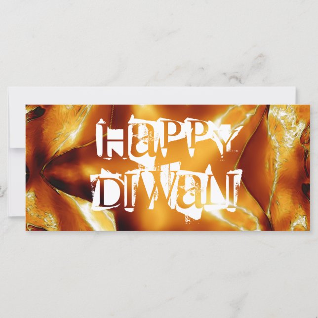 Heureux Diwali Salutation or cuivre brillant étoil (Devant)