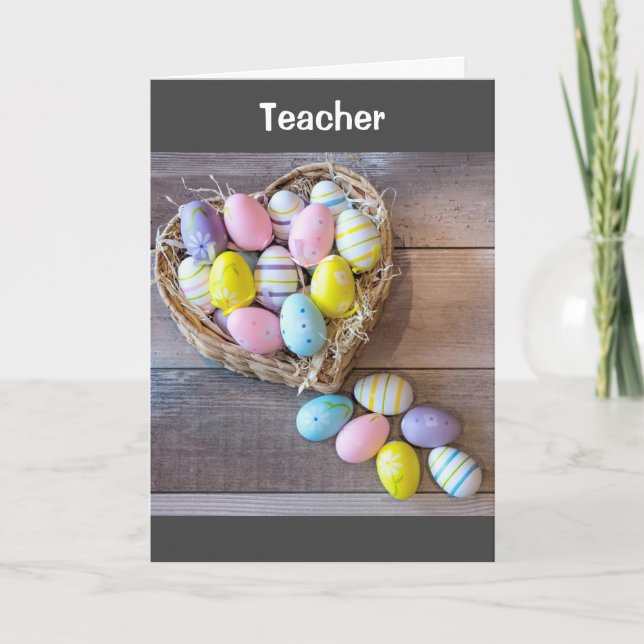 ***HEUREUX ENSEIGNANT DE PÂQUES*** CARTE DE PÂQUES (Devant)