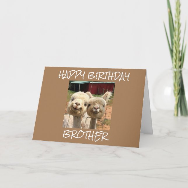 **HEUREUX FRÈRE D'ANNIVERSAIRE** DE LA CARTE CUTE  (Devant)