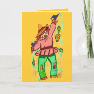 HEUREUX HALLOWEEN SCARECROW carte