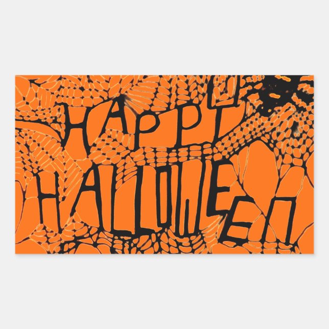 HEUREUX HALLOWEEN SPIDER autocollants WEB (Devant)