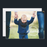 Heureux Hanoukka neige bulles Carte photo de vacan<br><div class="desc">Élégant et mignon Happy Hanoukka Snow Bubbles Carte photo de vacances est parfait pour tous vos amis et famille cette saison de vacances. Customisez le texte avec votre nom de famille et l'année et échangez la photo pour une photo de vos enfants, de votre animal de compagnie ou de toute...</div>