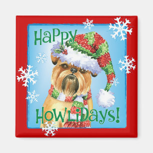 Heureux Howlidays Brussels Griffon Magnet