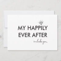 Heureux jamais après bridesmaid proposition carte 