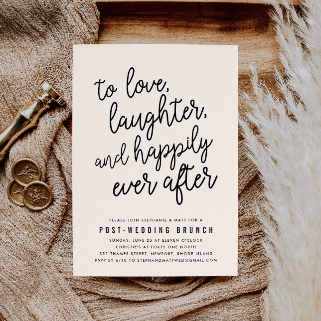 Heureux Jamais après Mariage Brunch Invitation (Créateur téléchargé)