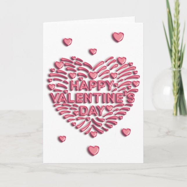 HEUREUX JOUR DE VALENTINE / Carte de Saint Valenti (Devant)