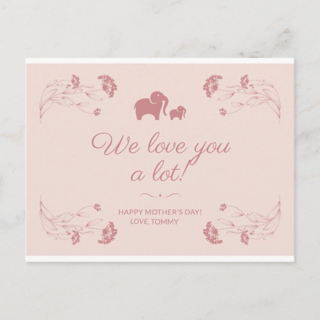 HEUREUX MAGNET DE LA CARTE DE JOUR DE MÈRE (Devant)