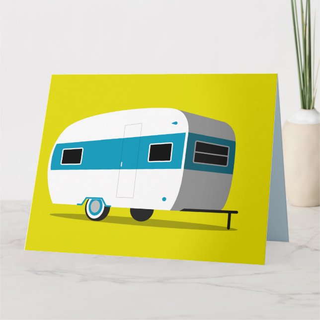 HEUREUX MARIAGE ANNIVERSAIRE CAMPER GRANDE CARTE (Devant)