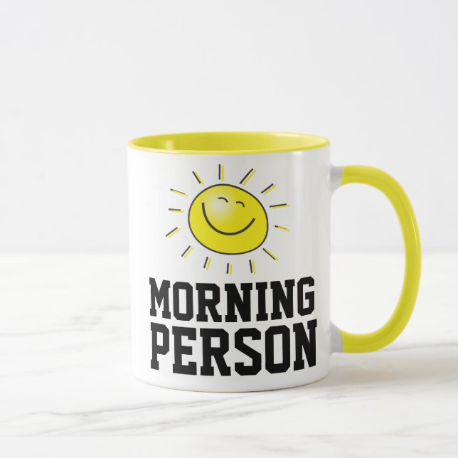 HEUREUX MORNING PERSONNE CAFÉ MUG (Droite)