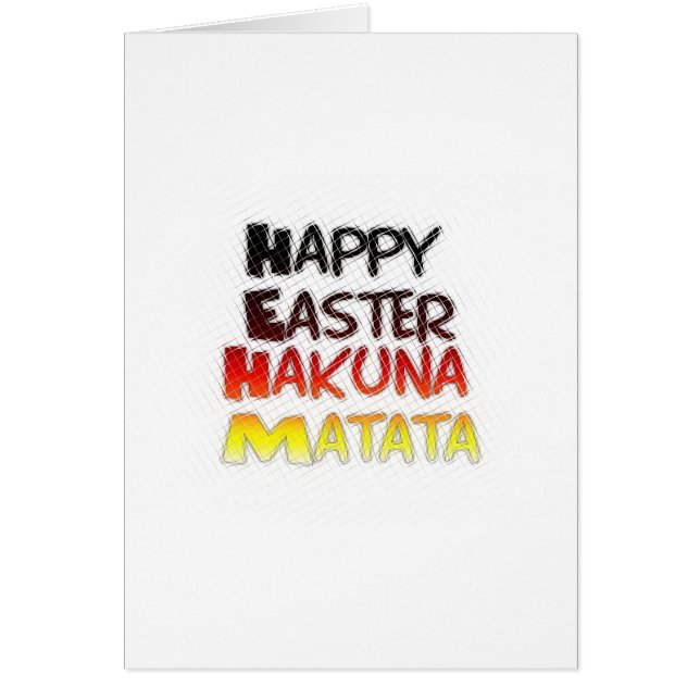 Heureux Pâques Hakuna Matata Saison de Vacances (Devant)