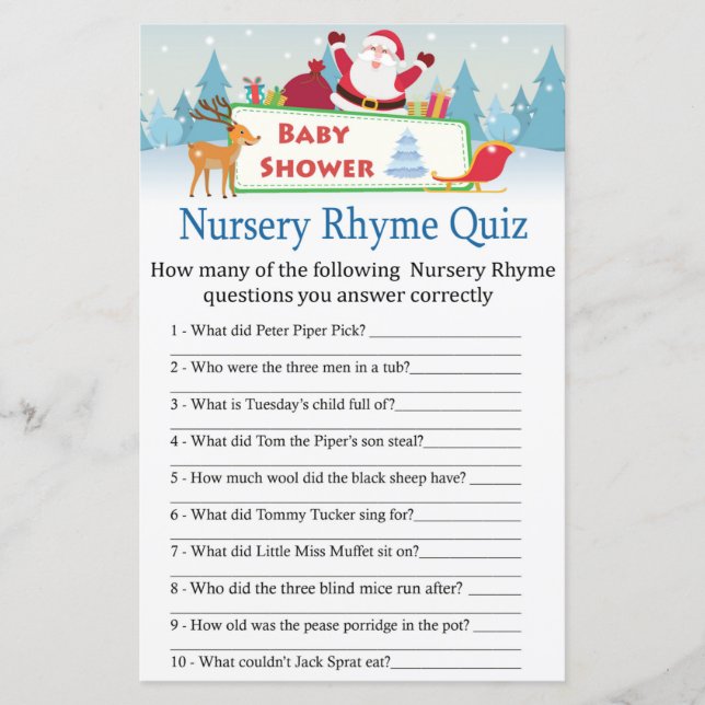 heureux père Noël Nursery Rhyme Quiz jeu de baby s (Devant)