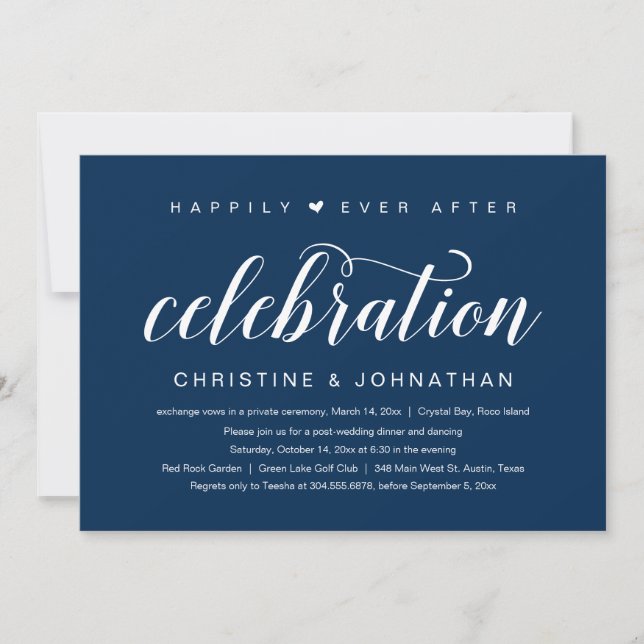 Heureux Pour Toujours, Invitation De Fête De Maria (Devant)