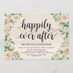 Heureux pour toujours, invitation de réception de 