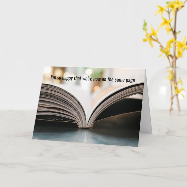 Heureux que nous sommes sur la même page - Carte (Fleur jaune)