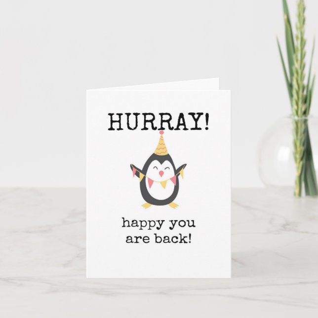 Heureux Que Vous Soyez De Retour, Hourra, Carte De (Devant)