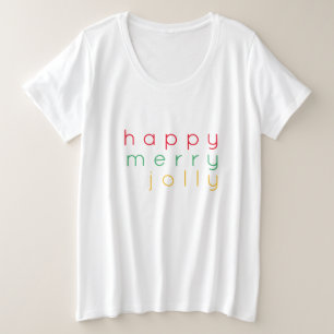HEUREUX T-Shirt MERRY JOLLY féminin Plus Size