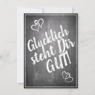 Heureux te va bien ! - dans le style tableau noir