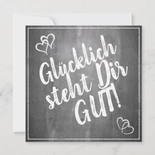 Heureux te va bien ! - dans le style tableau noir