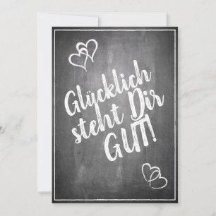 Heureux te va bien ! -  dans le style tableau noir