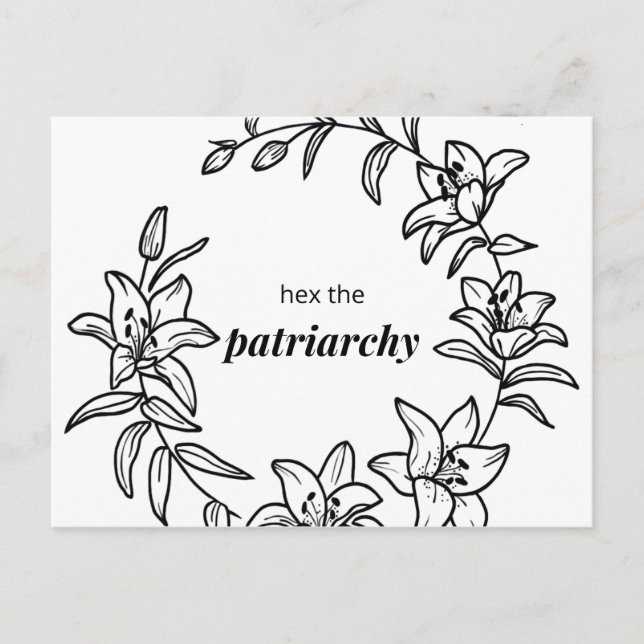 Hex the Patriarchy - Carte postale Lily Flower (Devant)