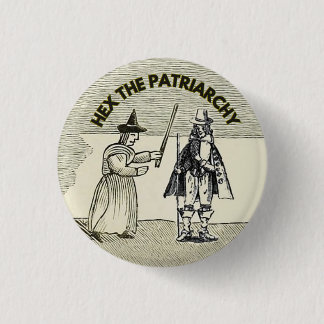 Hex the patriarchy fun feminism badge bouton