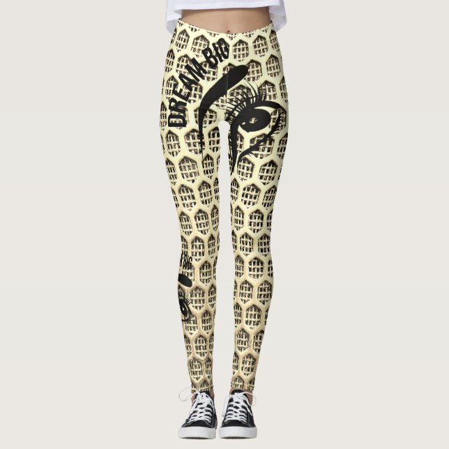 HexaFlow Mesh Leggings - Gras en Jaune (Devant)