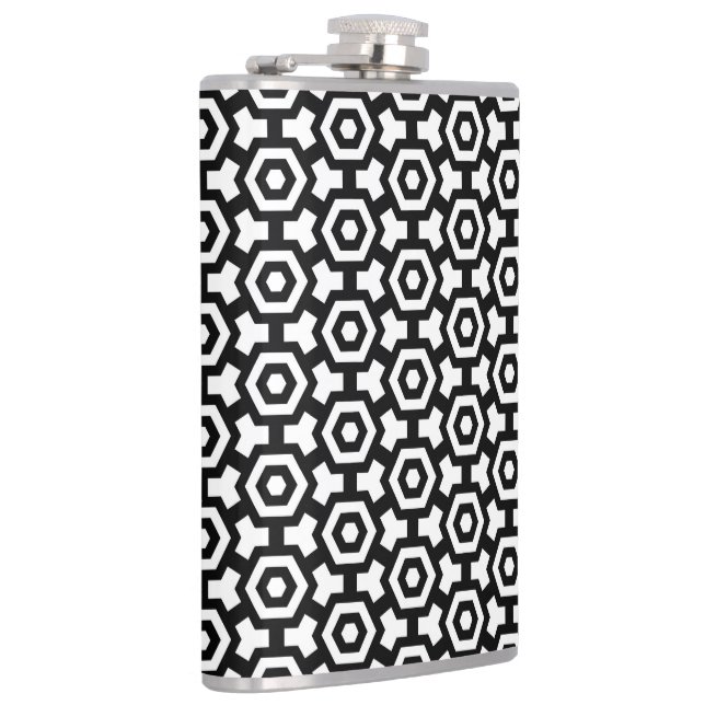 Hexagon Bagues Flacon enveloppé de vinyle 8oz (Droite)