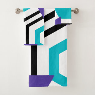 Hexagon bleu violet noir