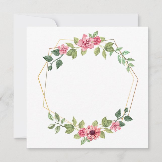 Hexagon with flowers and leaves (Devant)