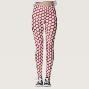 Hexagonal Pink Fishnets Leggings