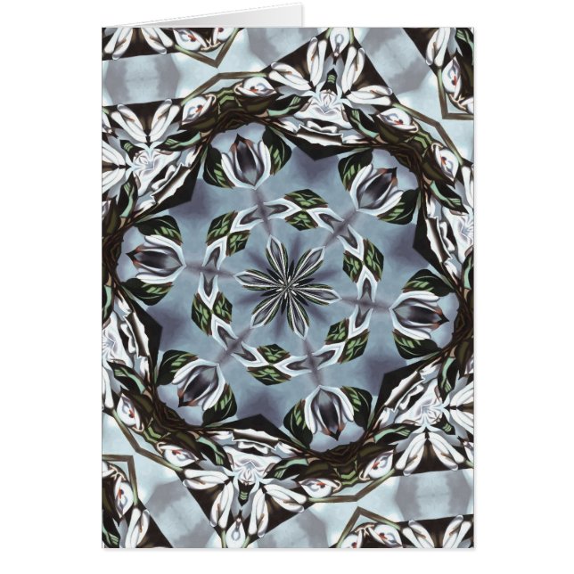Hexagone de feuille de jungle et de fleurs (Devant)