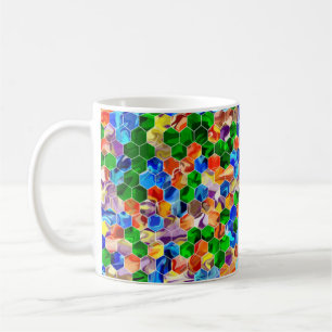 Hexagons verticaux de la pièce pivoter 11oz Mug