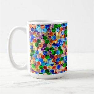 Hexagons verticaux de même point 15 oz Mug