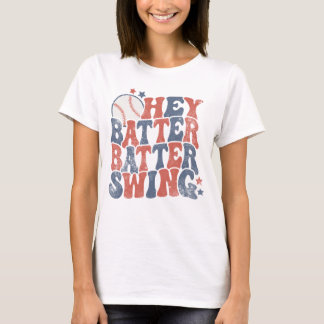 Hey Batter Batter Swing Tee, T-Shirt de jeu de bas