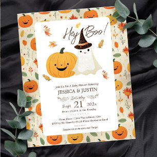 Hey Boo Baby Shower Invitations feuille papier