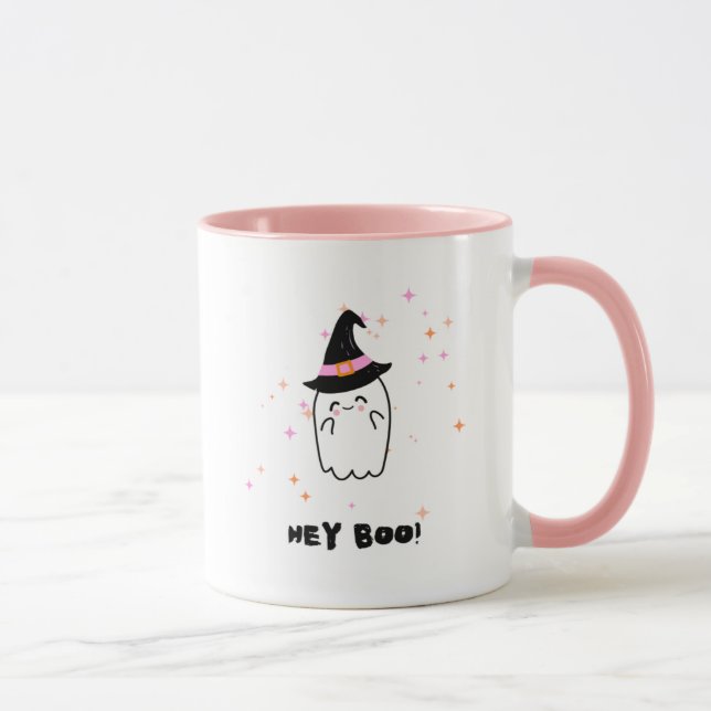 Hey Boo Ghost Halloween Mug (Droite)