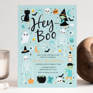 Hey Boo Halloween 1er anniversaire Invitation