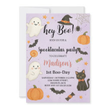 Hey Boo Spooktacular 1er Anniversaire Invitation