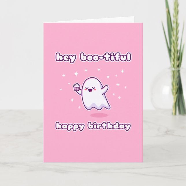 Hey Boo tiful Joyeux Anniversaire Carte de jeu (Devant)