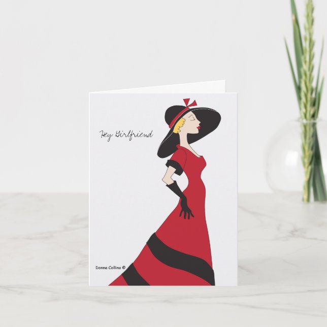 Hey Girami Carte de note blanche (Devant)