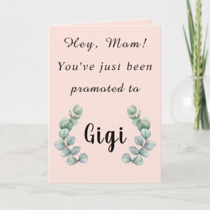 Hey Maman, tu viens d'être promu à la carte Gigi