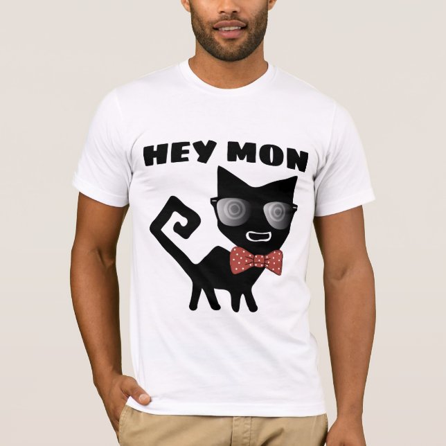 HEY MON, T-shirts COOL JAMAICAN CAT, Drôle (Devant)