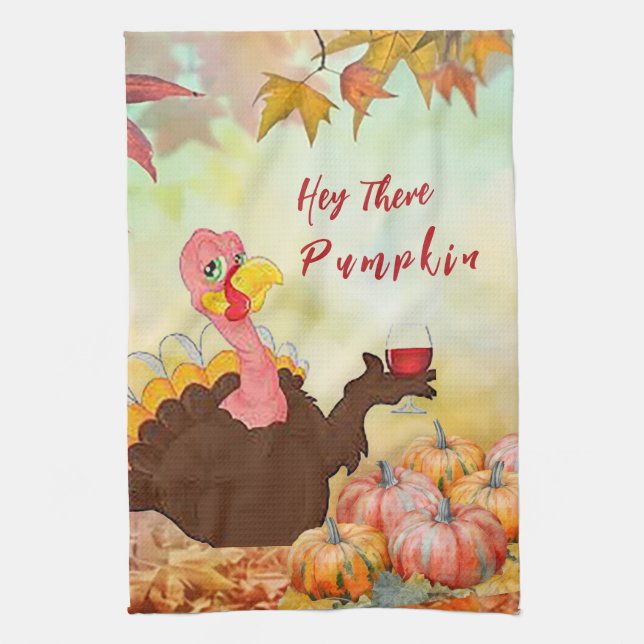 “Hey There Pumkin” Torchons de Cuisine (Vertical)