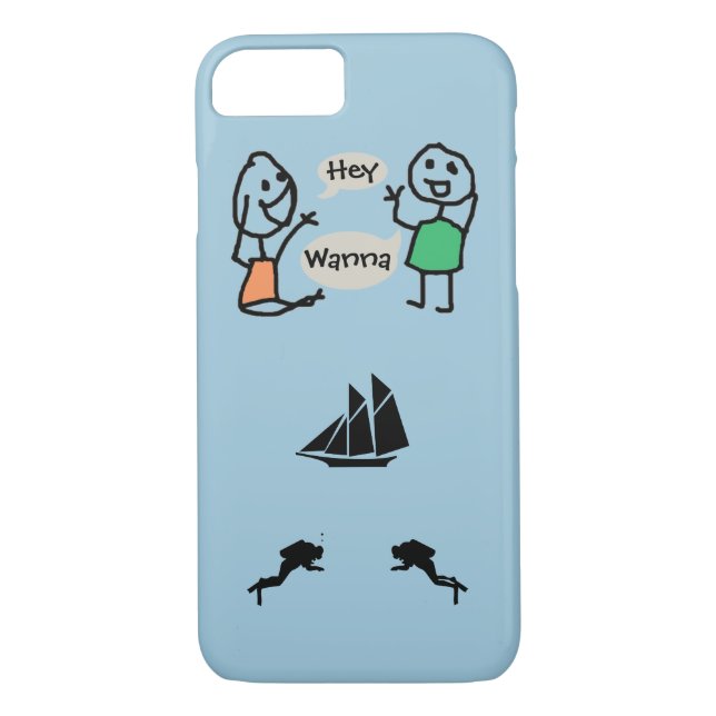 Hey Wanna iPhone 7 Coque par RoseWrites (Dos)