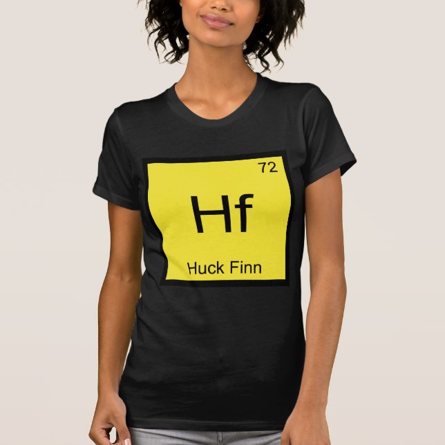 Hf - Huck Finn Drôle de T-Shirt Symbole d'Élément  (Devant)