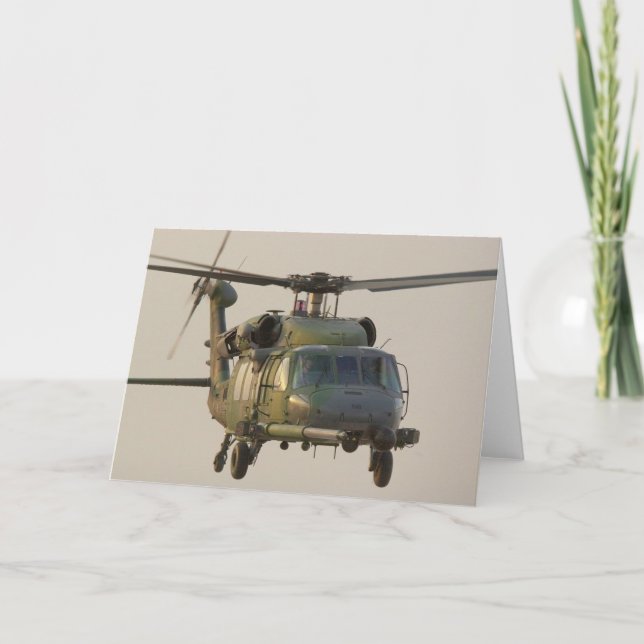 HH-60G pavent la carte de voeux d'hélicoptère de (Devant)