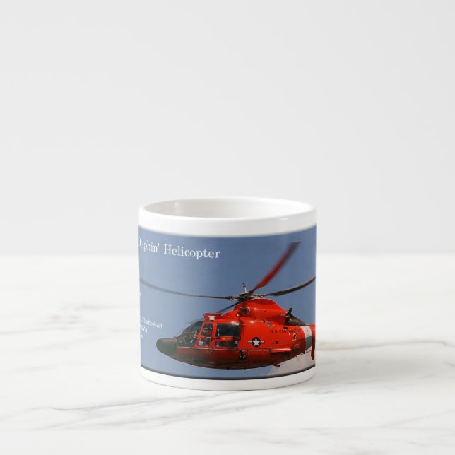 HH 65C Dolphin Helicopter expresso mug (Devant)