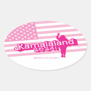 "Hi Kamala" - Sticker ovale (slogan A)